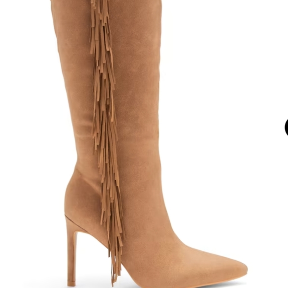 Womens Tall Mazikeen Boots Black Size 9.5 Western Inspired Fringe msrp $109. NEW - Picture 3 of 5